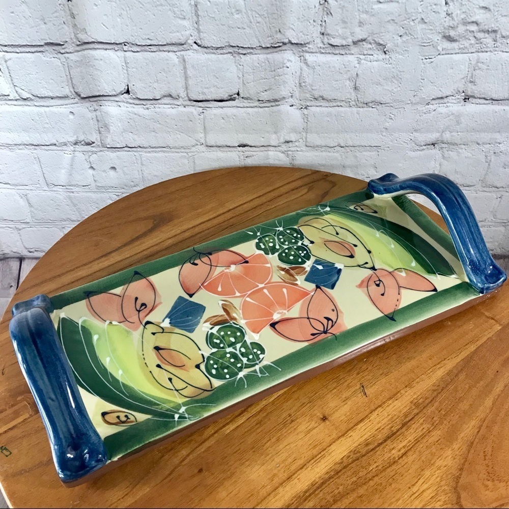San Remo Ambiance Collections Hand Painted Ceramic Handled Cheeseboard